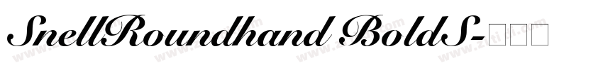 SnellRoundhand BoldS字体转换 SnellRoundhand BoldS字体转换